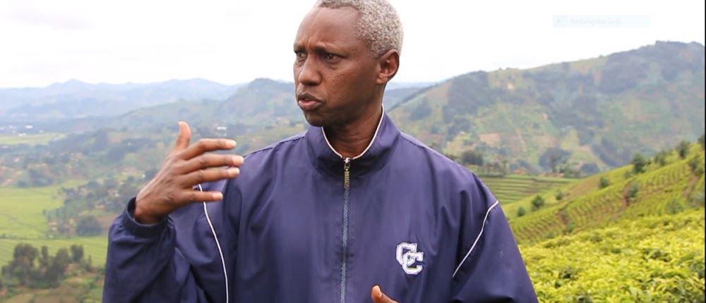 Gasarabwe speaks to IGIHE from tea plantations in Nyabihu District, Western Province. 