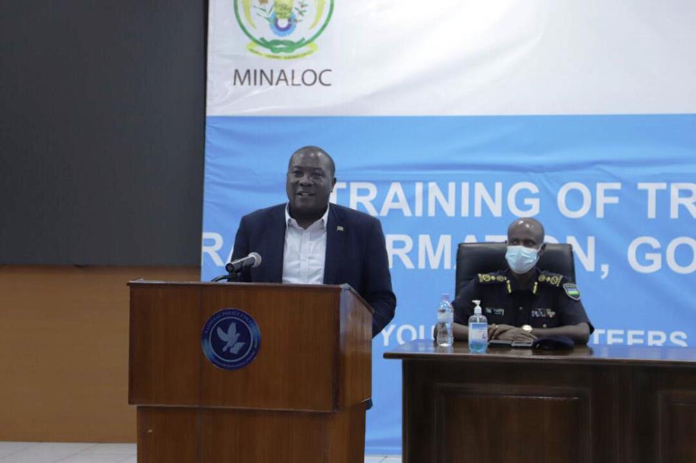 Minister Gatabazi reminded the youth volunteers that they are central to the national development agenda.