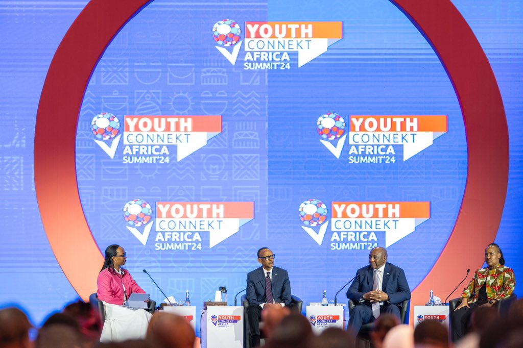 During the panel discussion on intergenerational dialogue, focused on advancing Africa's future, President Kagame was joined by Lesotho’s Prime Minister Samuel Ntsokoane Matekane and Mumbi Ndung’u, the Founder and Chief Changemaker of Power Learn.
