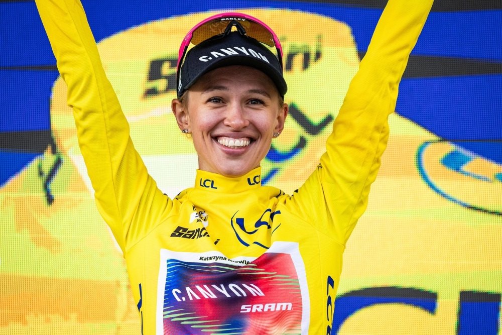 Polish rider Kasia Niewiadoma, winner of the 2024 Women’s Tour de France.