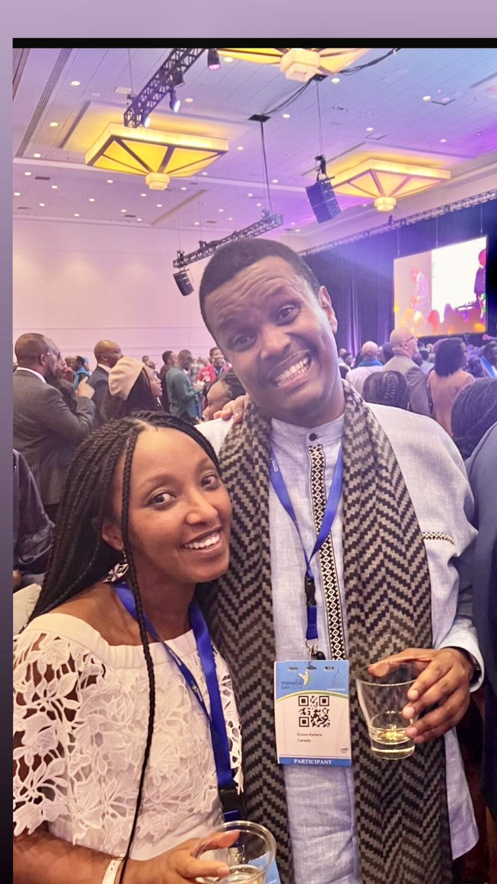 Erixon Kabera with Rwandan compatriot Josephine Murphy during a past event.