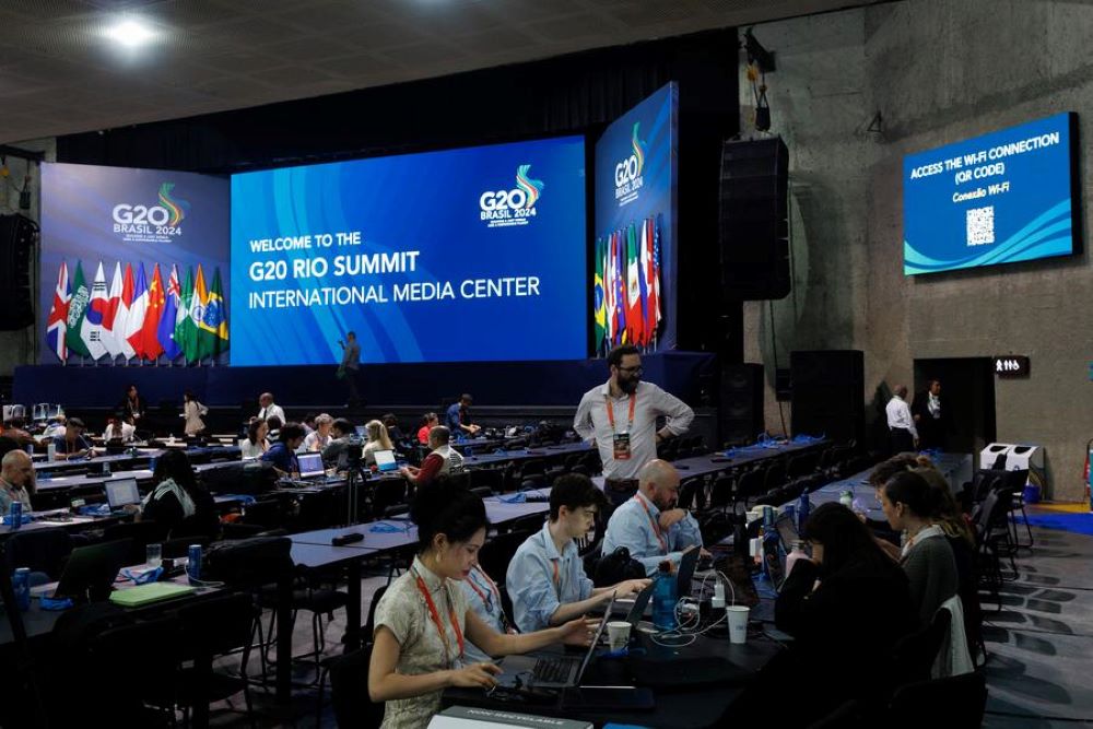 The International Media Center for the 19th G20 Summit was officially inaugurated in Rio de Janeiro, Brazil, on Sunday.