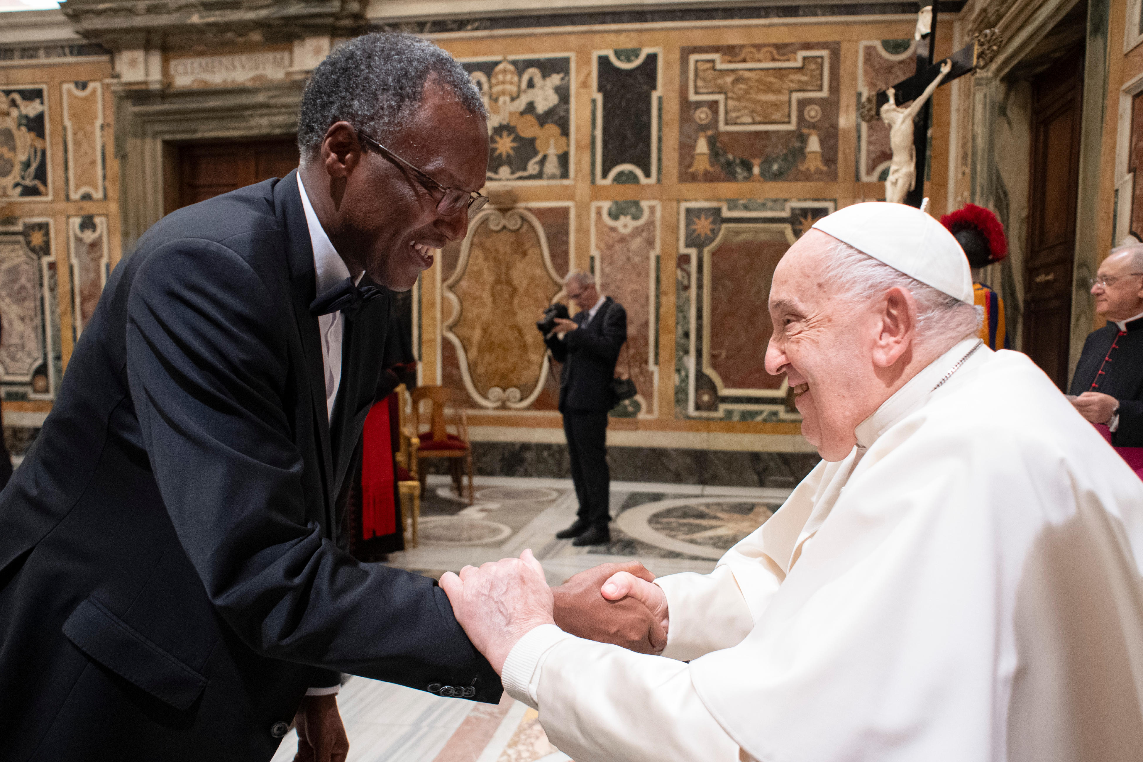 Ambassador James Ngango presented his Letters of Credence to Pope Francis on Saturday, December 7, 2024.