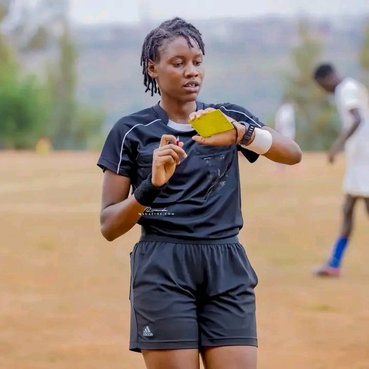 Henriette Byukusenge steps in as a new FIFA-approved female center referee, taking over from Mukansanga Salima.