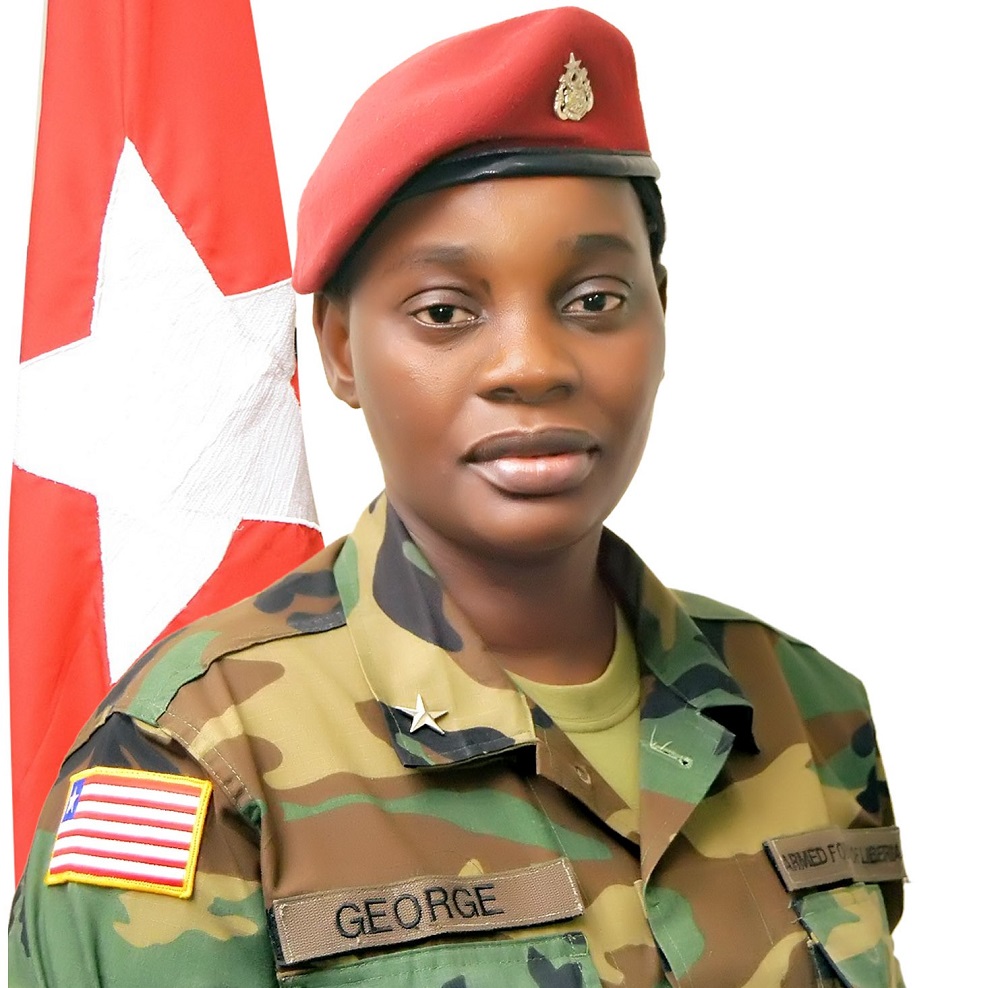 Brig Gen Geraldine Janet George who underwent military training in  Rwanda, has been appointed Liberia's Defense Minister.  