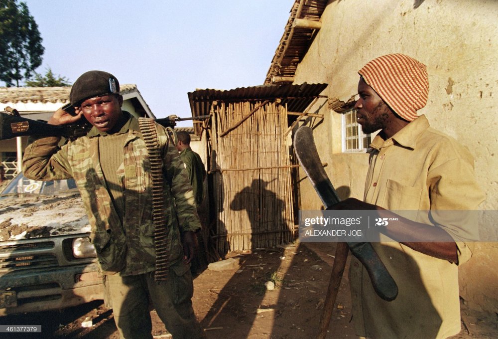 Getty Images, a website that sells photos, said the photo was taken on June 12, 1994, in Gitarama by photographer Alexander Joe of AFP, 
