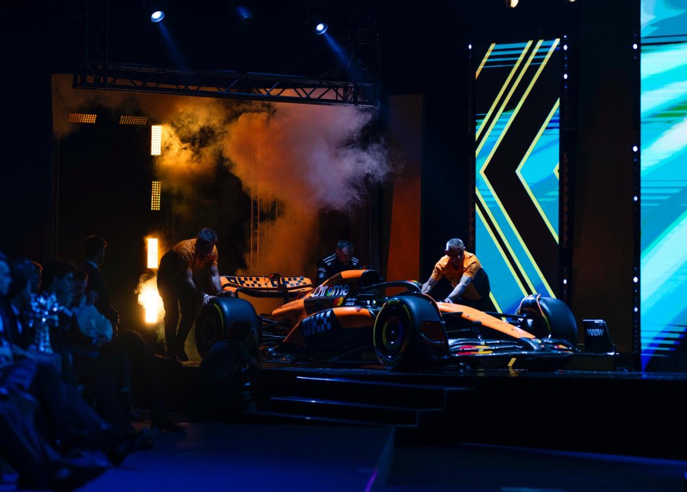 The McLaren "MCL38" car, driven by Lando Norris this season, was showcased at the award ceremony at BK Arena.