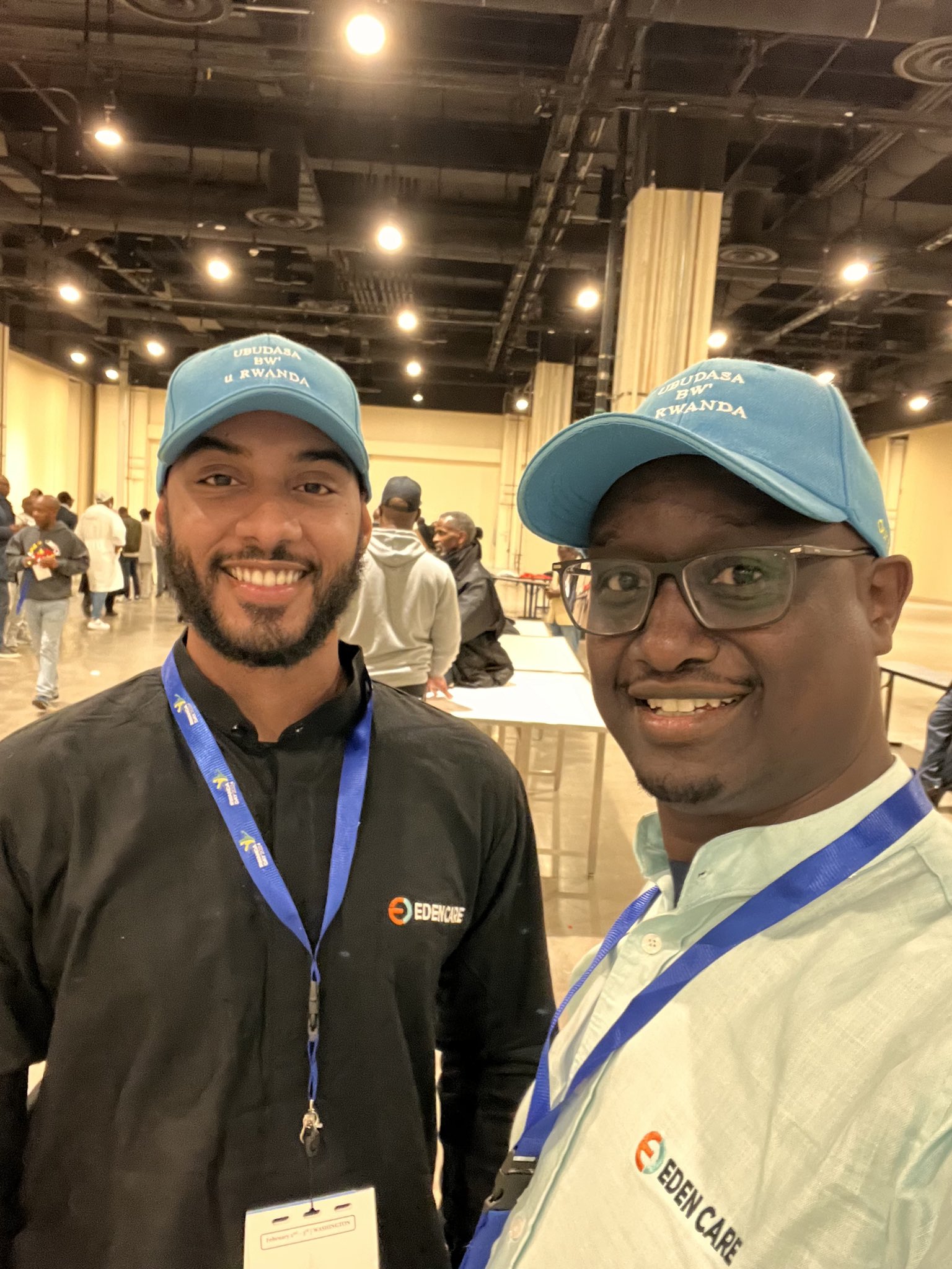 Kevin Rudahinduka, the CEO of Eden Care (right) also participated in Rwanda Day 2024. 
