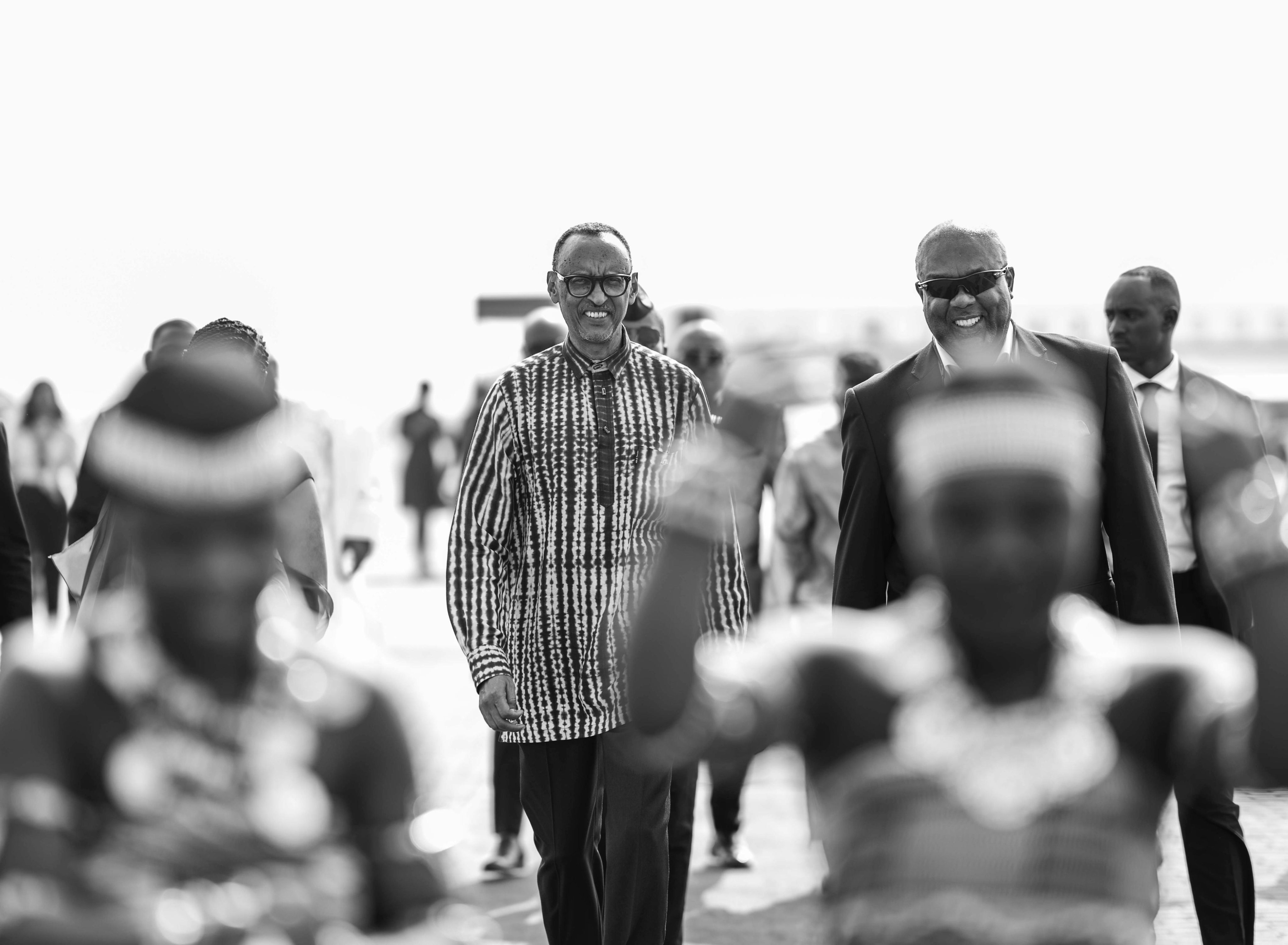 President Kagame was warmly received by the local military and traditional dancers before proceeding to Black Stars Square in the Ghanaian capital, where the ceremony took place.