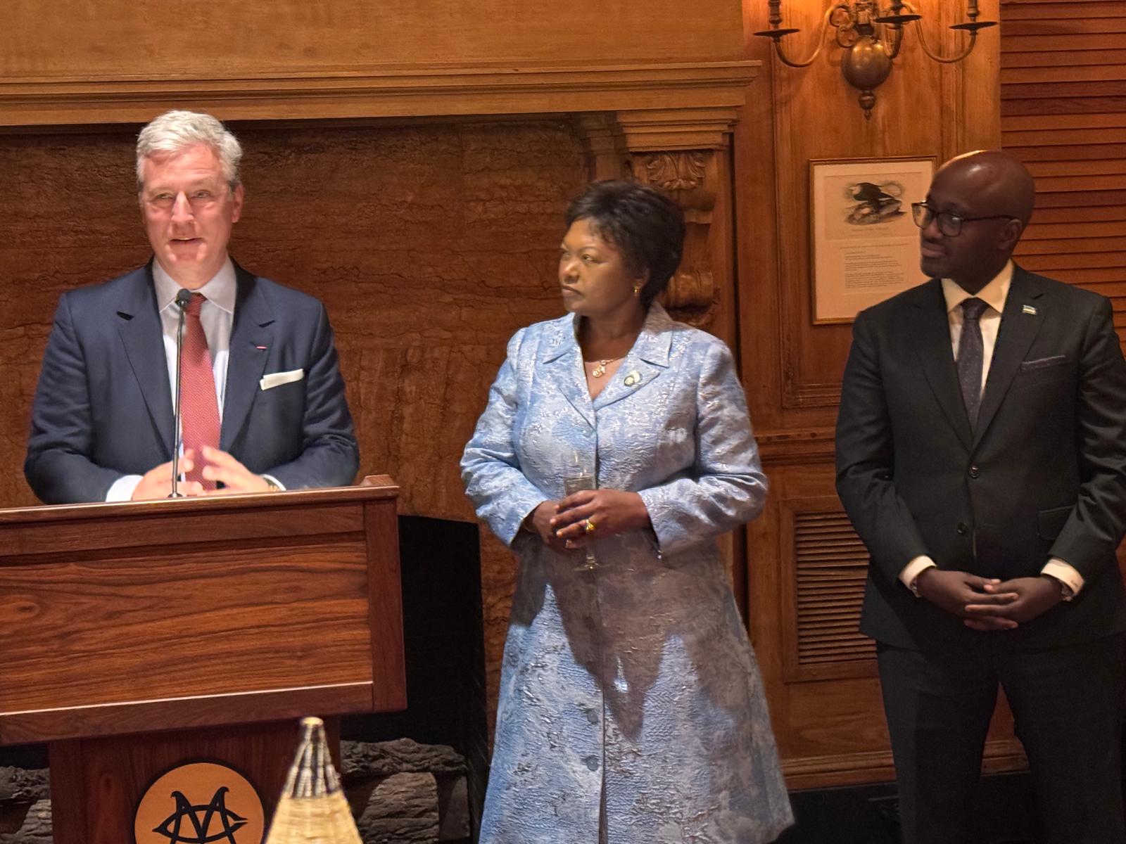 The event, organized by Rwanda's Embassy in the United States and Ambassador Robert C. O'Brien, brought together members of the diplomatic corps, government officials, business leaders, and friends of Rwanda.
