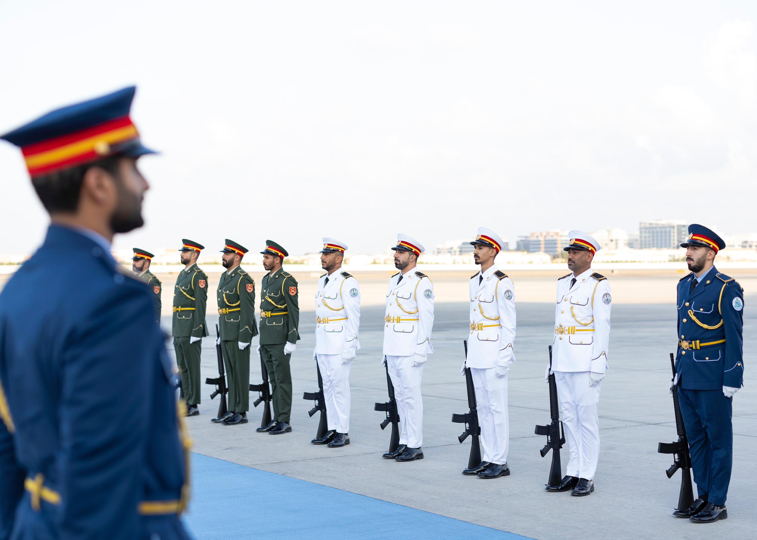 President Paul Kagame received a ceremonial guard of honour.