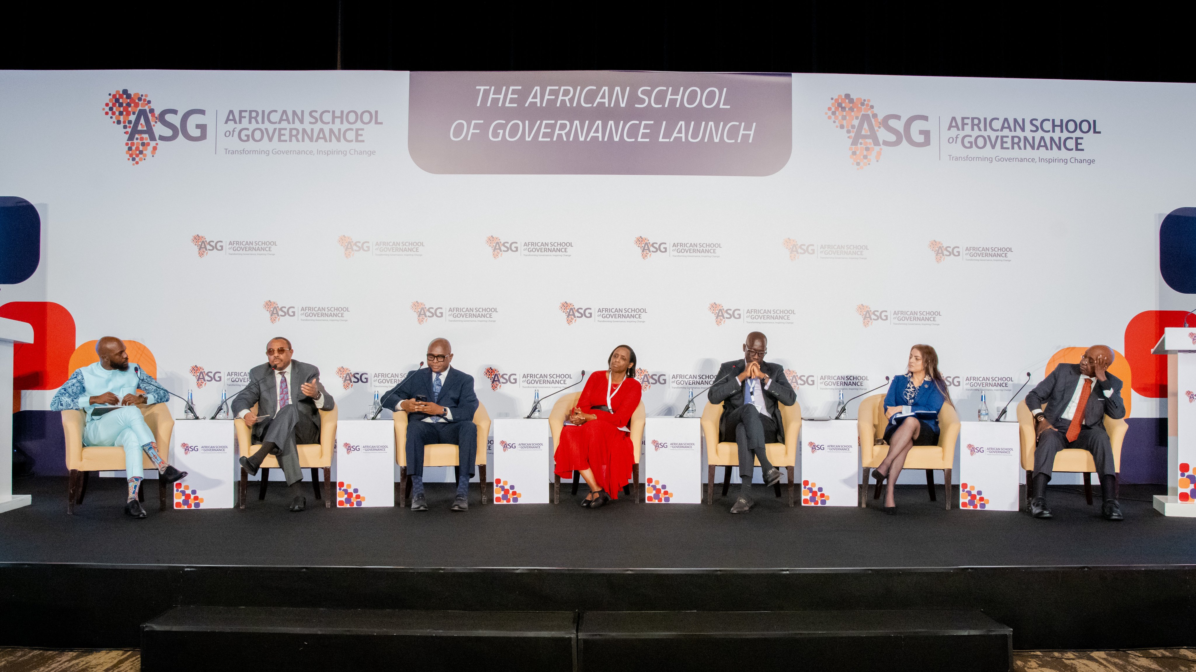 CNN journalist Larry Madowo moderated a panel featuring members of the governing board of the African School of Governance (ASG) during its launch.
