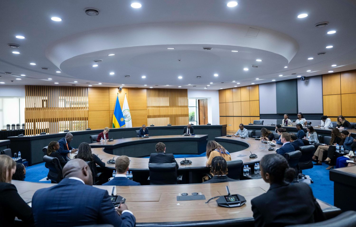 As part of their visit, the students met with President Paul Kagame on Wednesday, January 15, 2024, for discussions on Rwanda’s development trajectory and leadership principles.