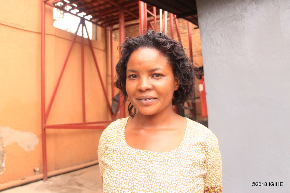 Gisele Imanishiwe, representative of 'Abakunda Kawa' Cooperative in Gakenke District