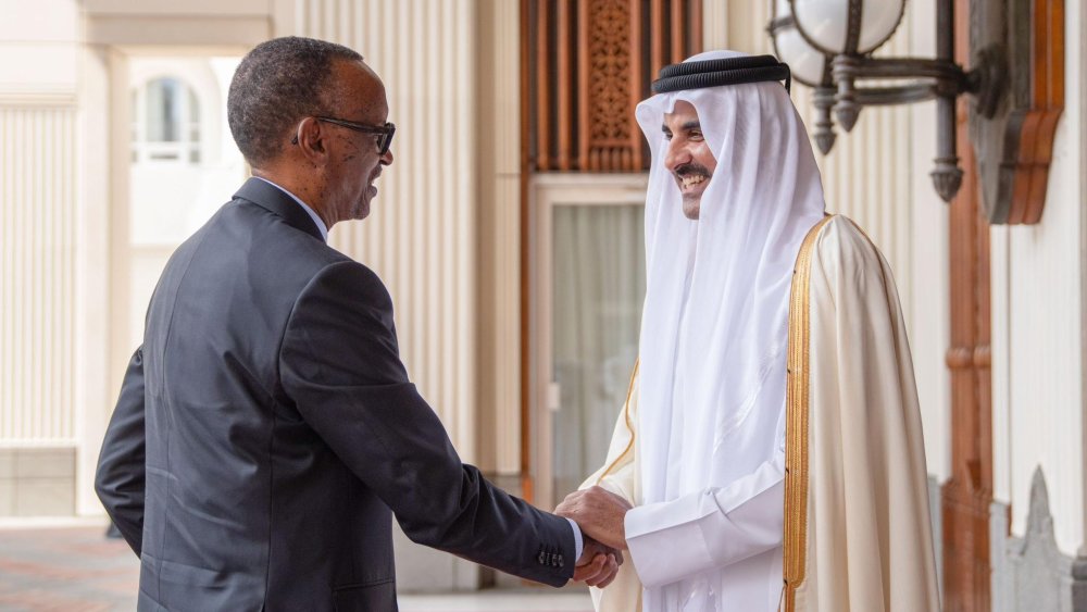 President Kagame’s met with the Emir of Qatar, Sheikh Tamim bin Hamad Al Thani on his official visit.