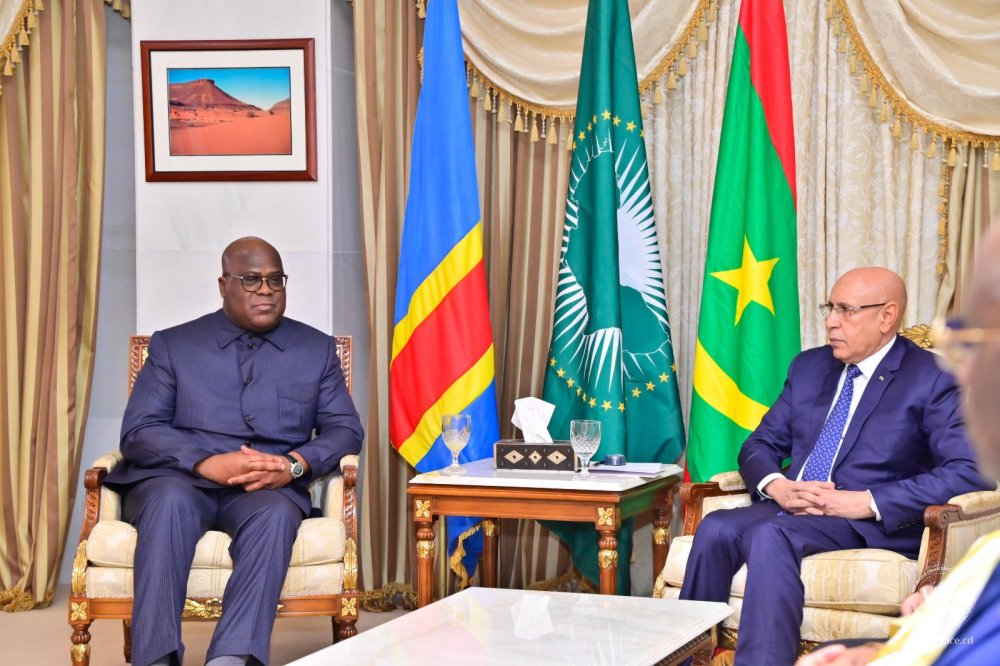 Mauritanian President (right) has joined mediation efforts to ease Rwanda-DRC tensions.