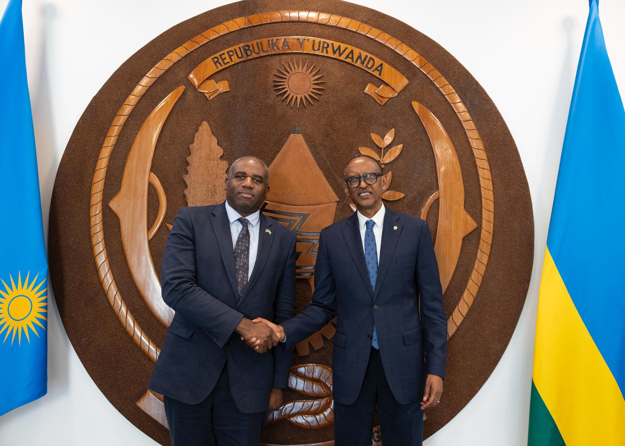 President Paul Kagame met with UK Foreign Secretary David Lammy on Saturday to discuss bilateral relations and the ongoing security crisis in the eastern Democratic Republic of the Congo (DRC).