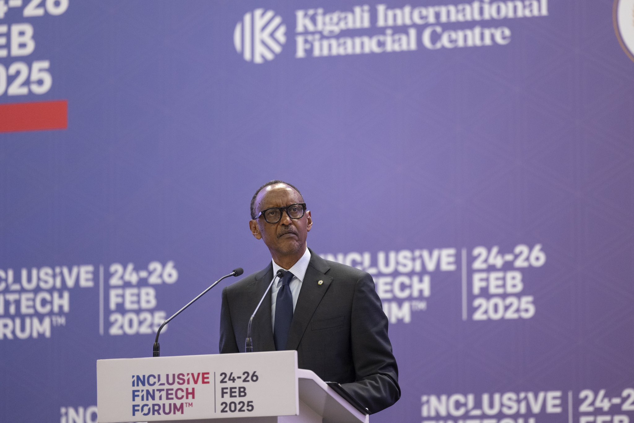Speaking at the second edition of the Inclusive FinTech Forum in Kigali on Tuesday, February 25, the Head of State highlighted the need for a secure and regulated environment to not only attract investment but also enhance financial inclusion and build resilience in Africa’s rapidly evolving financial sector.