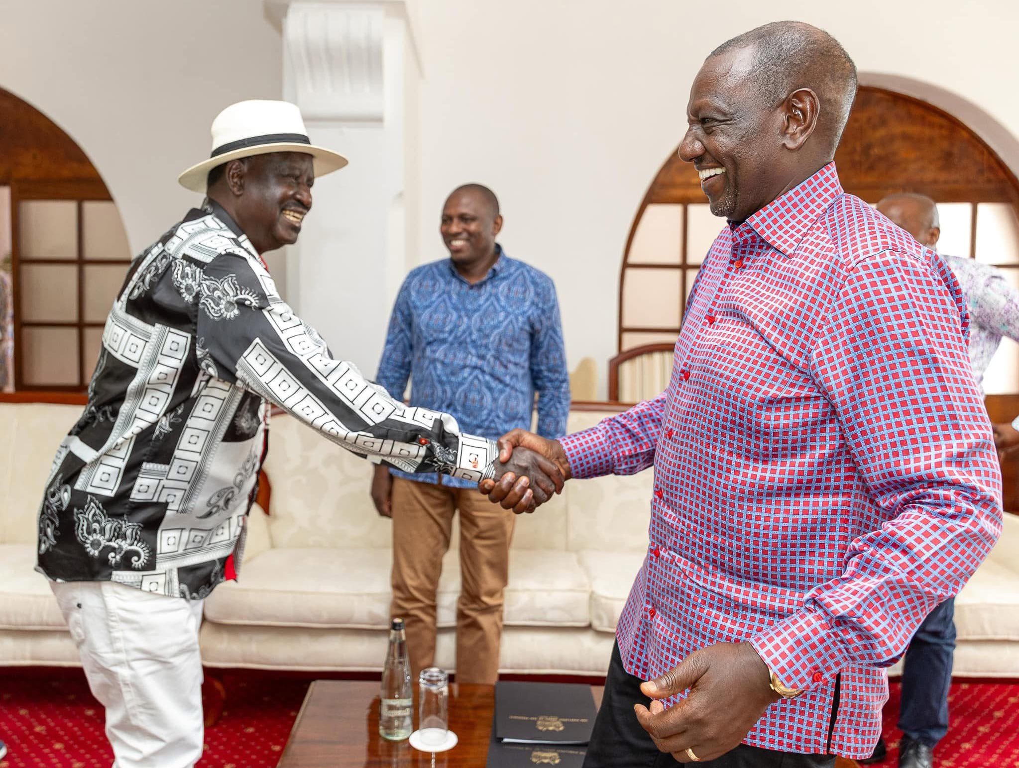 In their first meeting since returning from Addis Ababa, Ethiopia, the two leaders met at State House Mombasa on Monday, February 24, where they reaffirmed their commitment to a broad-based government.