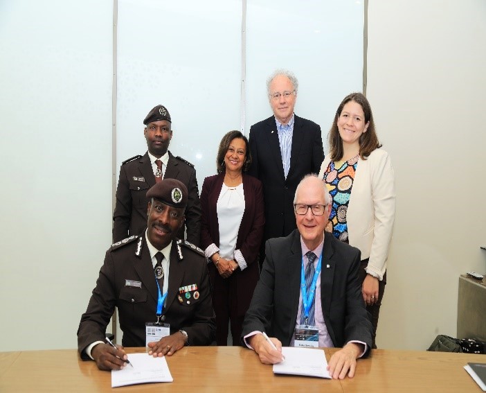 Commissioner General Evariste Murenzi and ICPA President Peter Severin during the signing of the MoU in Istanbul, Turkey, on Thursday, April 25. 