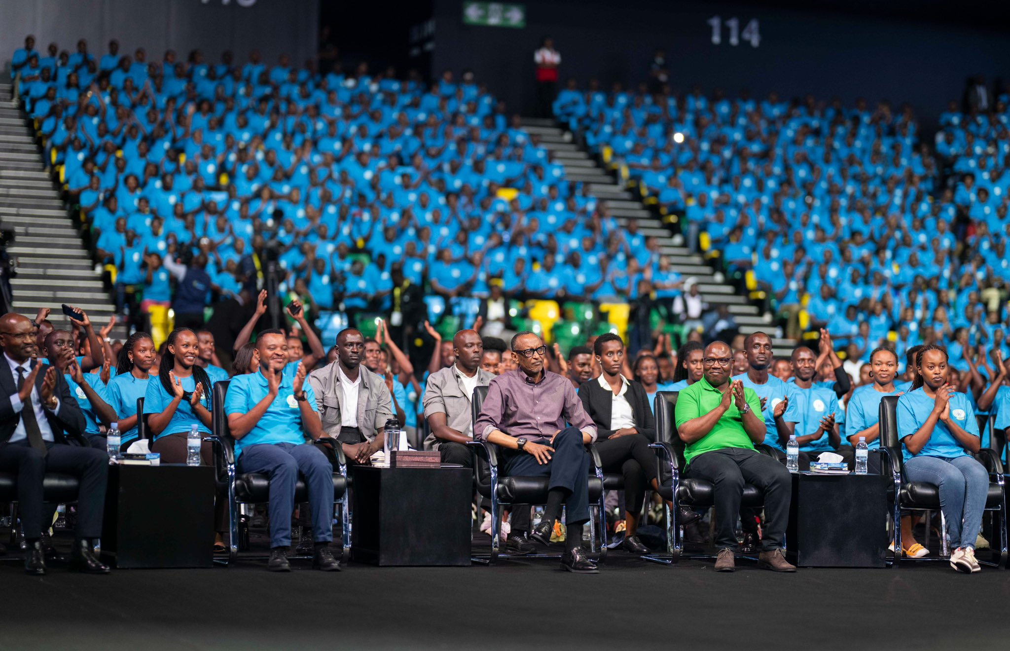 President Paul Kagame joined more than 7,500 youth volunteers to celebrate their contributions to Rwanda’s development.