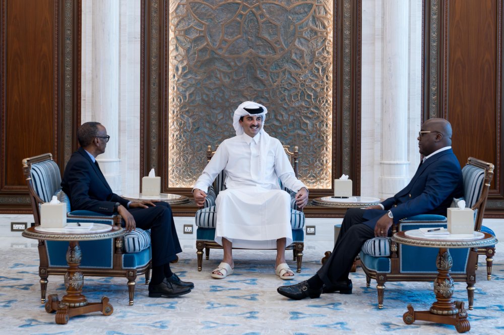 Tshisekedi and Kagame met in Doha under the mediation of the Emir of Qatar, Sheikh Tamim bin Hamad Al Thani.