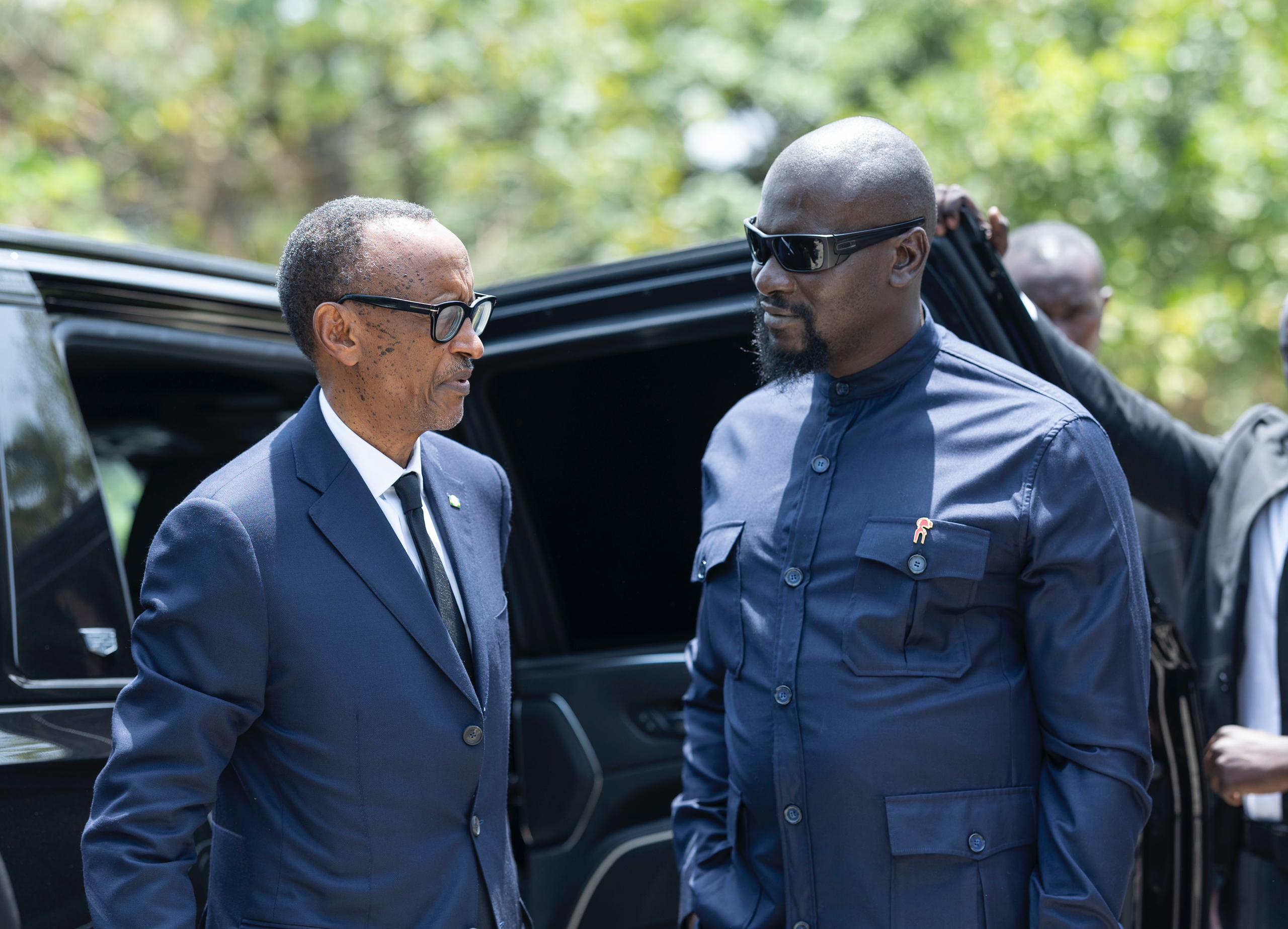 President Kagame was received in Conakry by President Mamadi Doumbouya.