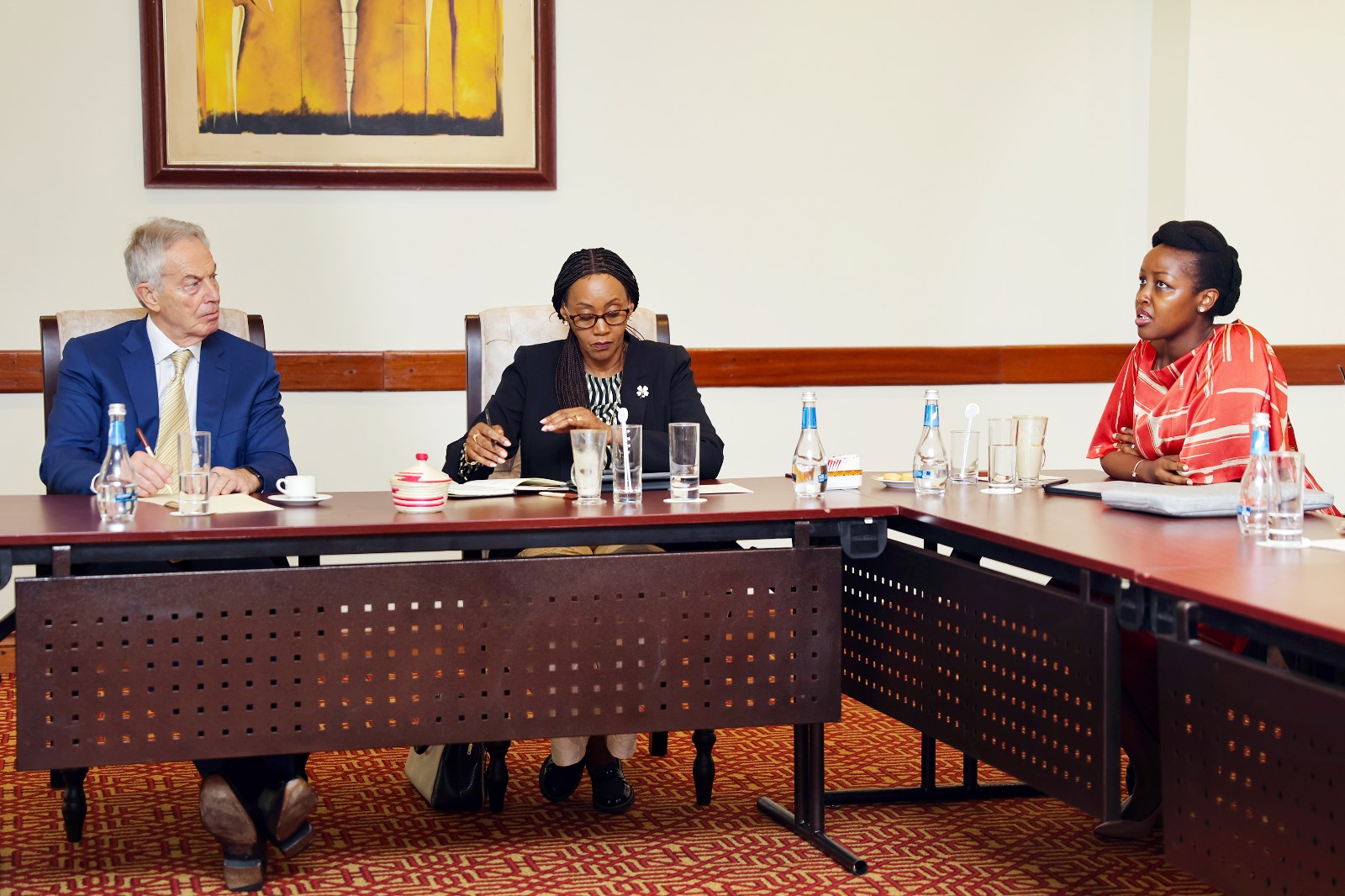 According to Rwanda’s Minister of ICT and Innovation, Paula Ingabire (first from right), the high-level discussions focused on leveraging technology to accelerate development.