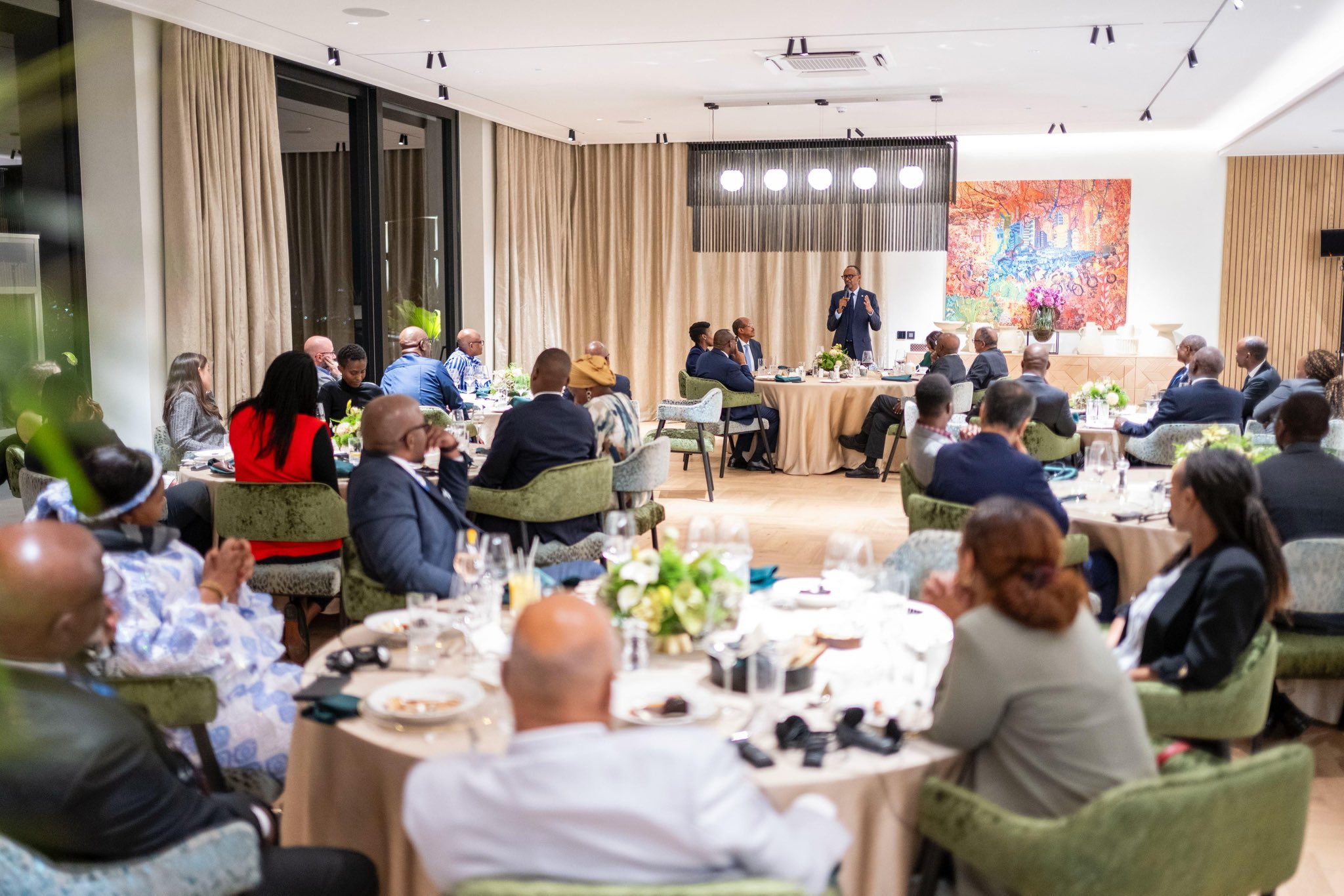 The dinner meeting was hosted by Professor Senait Fisseha, Vice President of Global Programs at the Susan Thompson Buffett Foundation, and brought together regional and continental health leaders to discuss sustainable health financing.