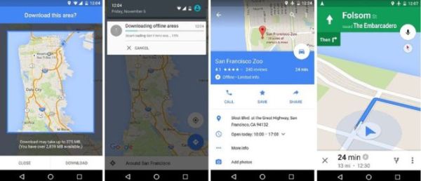 Google Maps now allows users to download a map and get information and driving directions while offline