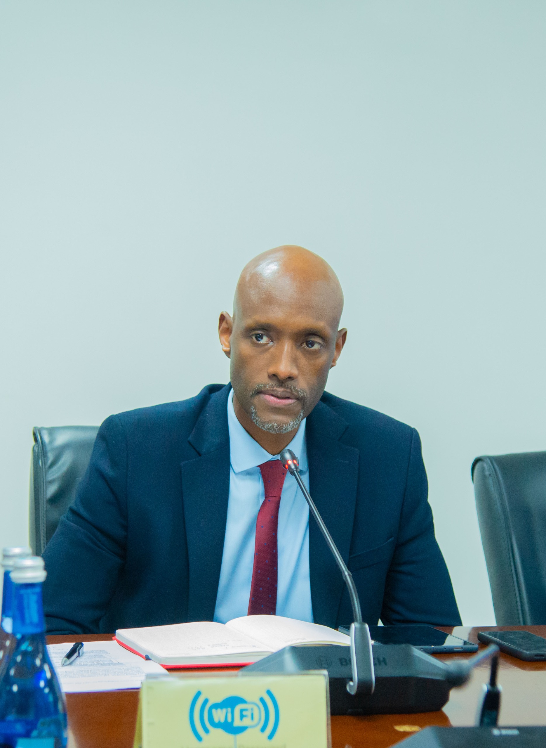 RDB Chief Executive Officer, Jean-Guy Afrika, during the signing of the Memorandum of Understanding.