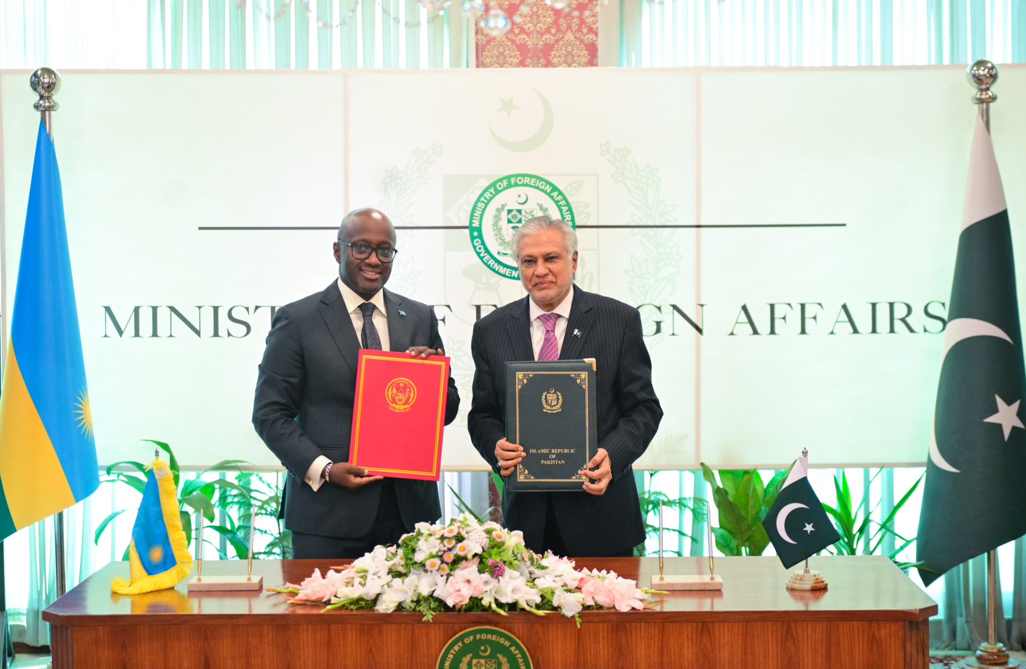 Rwanda and Pakistan have signed a Memorandum of Understanding (MoU) aimed at strengthening cooperation in diplomatic training, signalling a broader ambition to deepen bilateral ties in trade, technology, and investment.