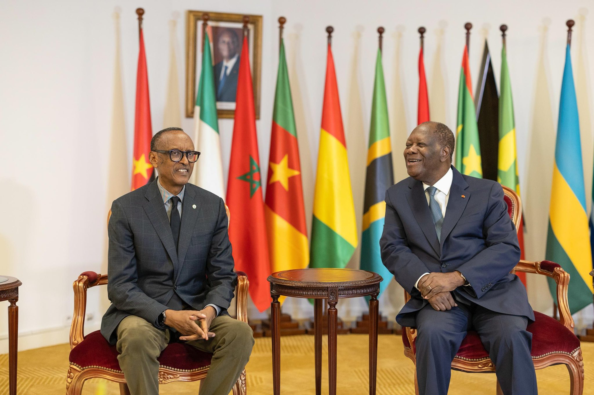 President Kagame also met with President Alassane Ouattara of Côte d’Ivoire, host of this year’s Africa CEO Forum.