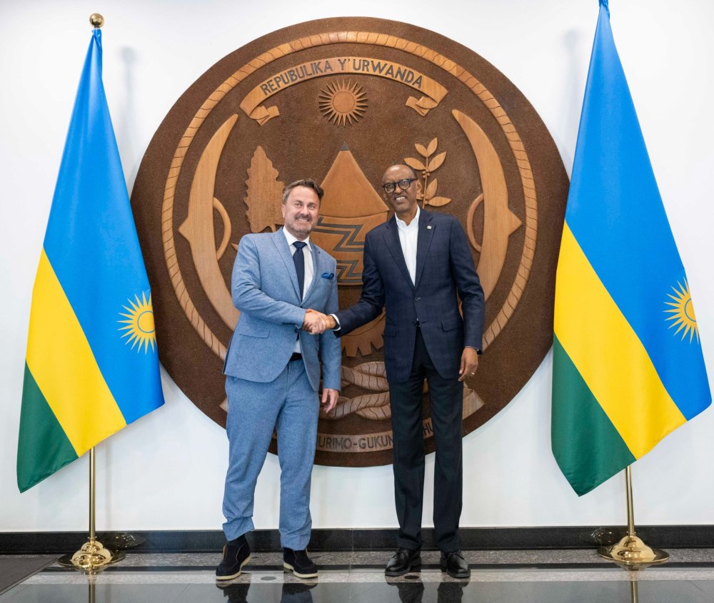 President Kagame received the Deputy Prime Minister, Minister of Foreign Affairs, International Trade, and Cooperation of Luxembourg, Xavier Bettel.