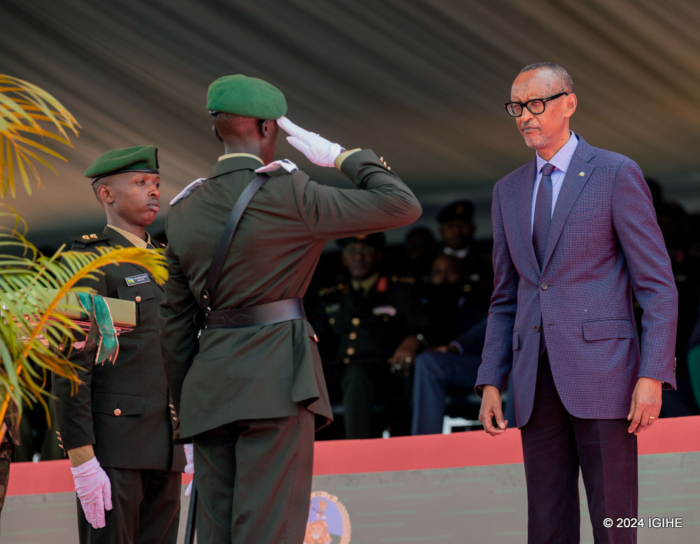 President Kagame has urged newly commissioned RDF officers to remain steadfast in face of any threats to national security.
