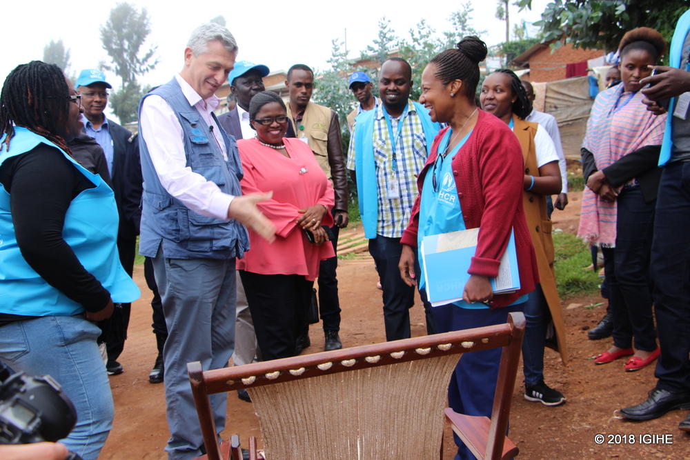 Grandi and other officials tour Gihembe  Camp