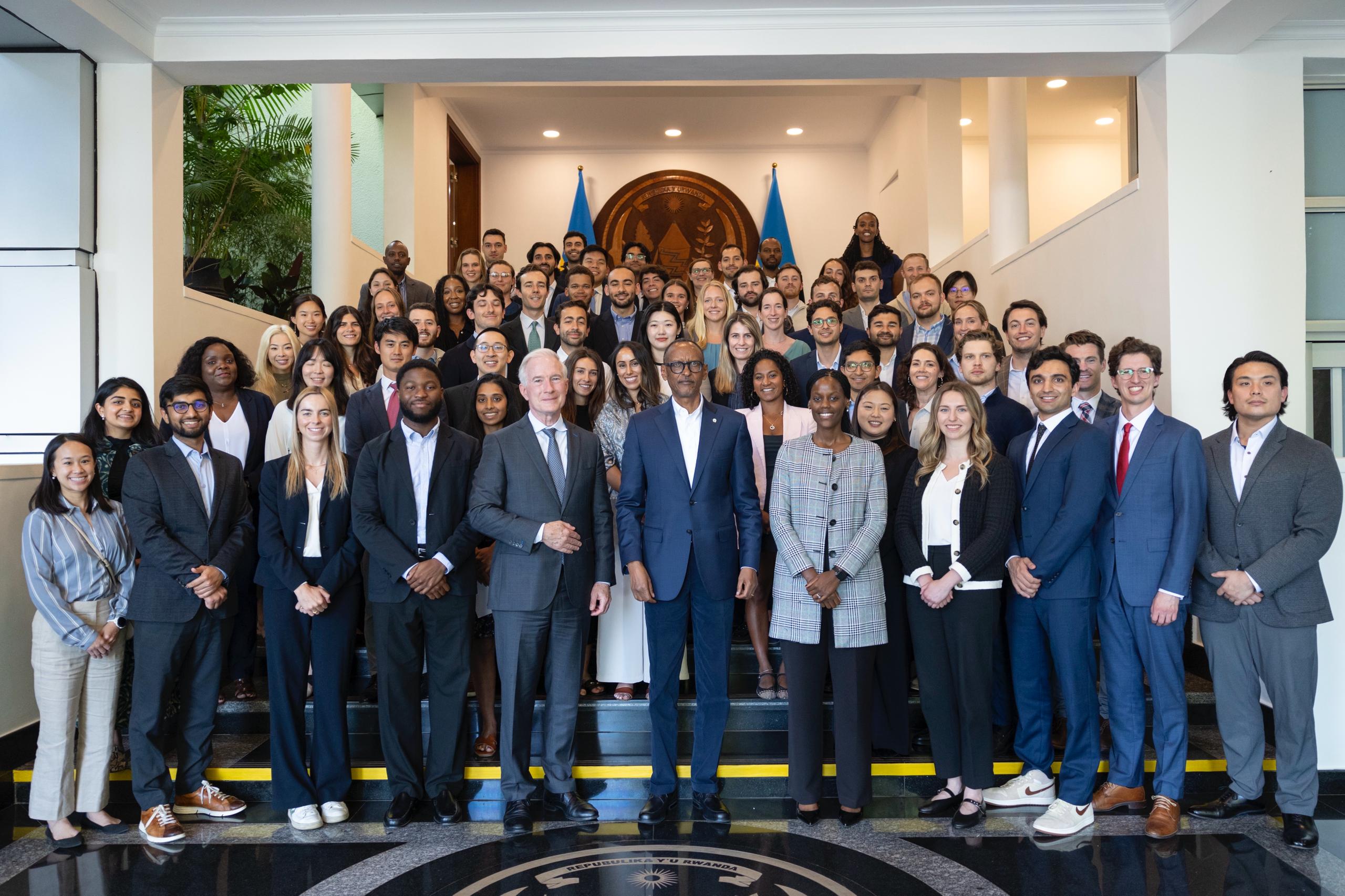 President Paul Kagame hosted students from Harvard Business School at Urugwiro Village Office on Friday, May 16, 2025.