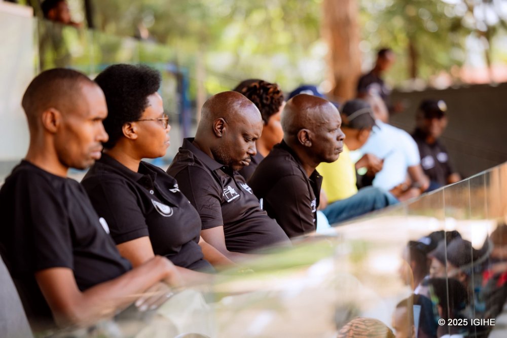 Rwanda Tennis Federation leaders followed the game.