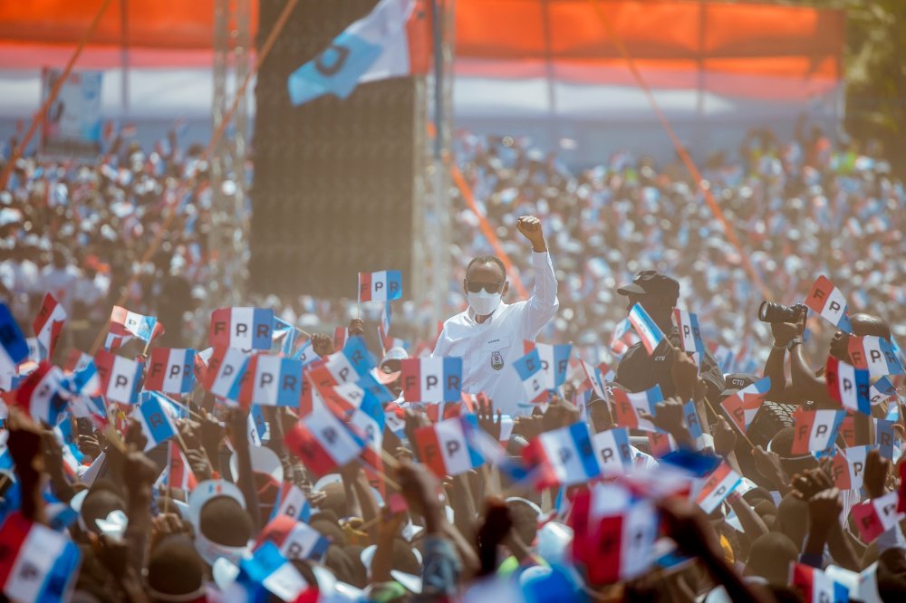 President Paul Kagame during the recent campaign rally. 