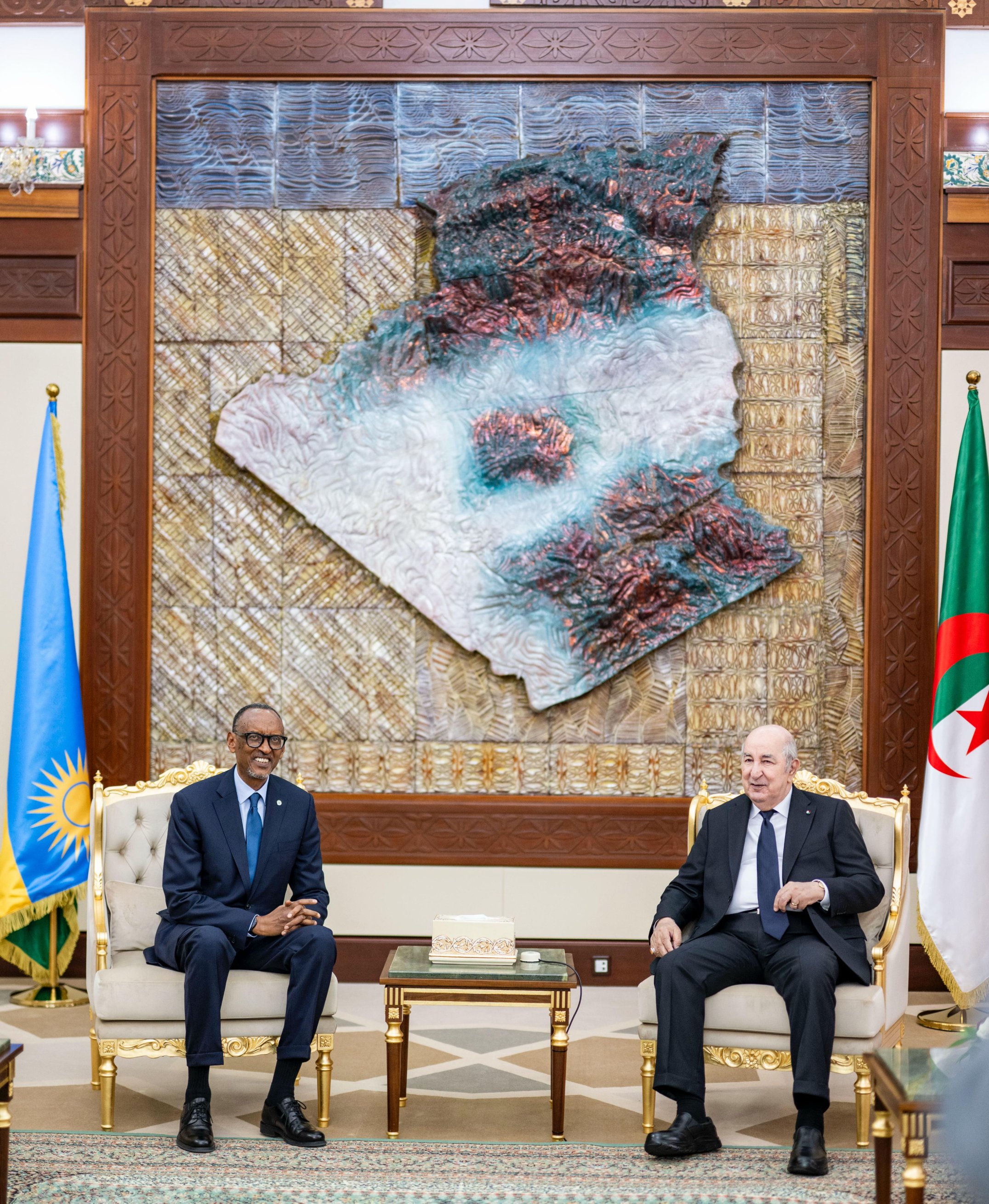 President Kagame holds talks with his Algerian counterpart Tebboune.