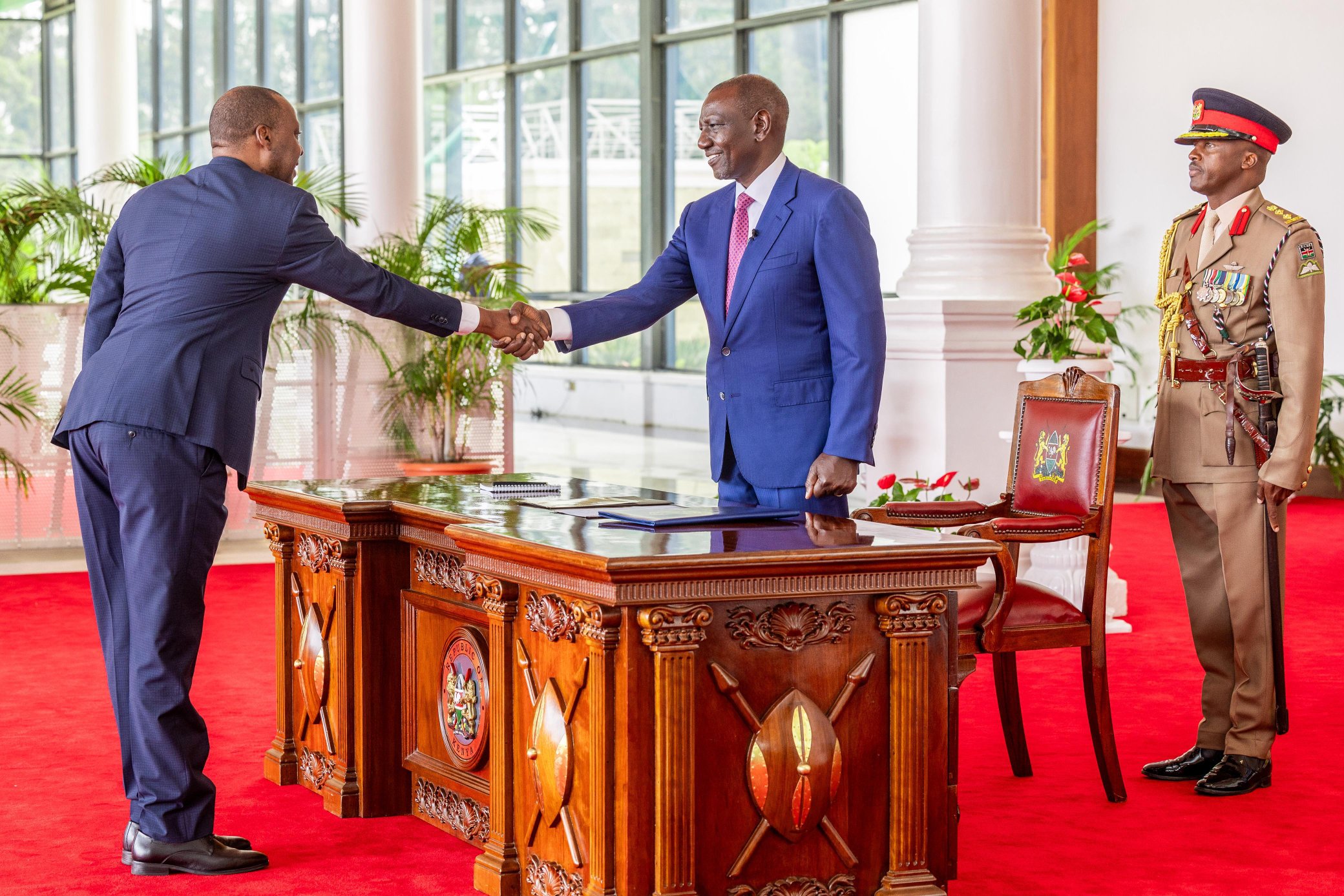 Amb. Rwamucyo was among six new envoys who presented their letters of credence to President William Ruto. 