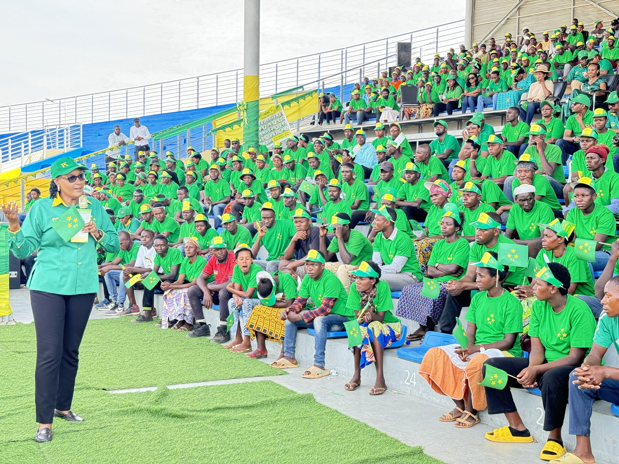 Liberal Party supporters during a rally in Bugesera District. The party is among eight others that have endorsed RPF Inkotanyi flag bearer Paul Kagame for president.
