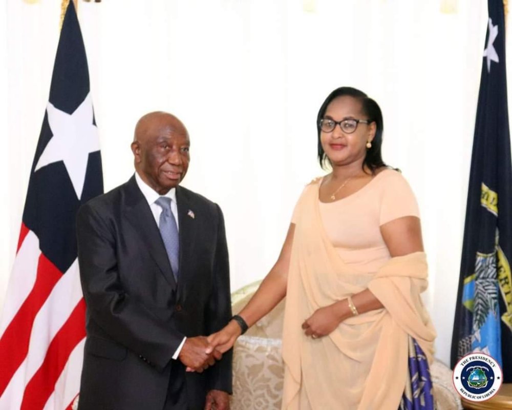 Amb. Rosemary Mbabazi has presented credentials to Liberia’s president.