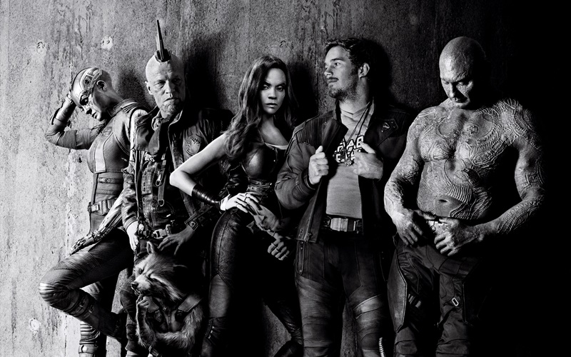 The Guardians of the Galaxy with friends for the last fight