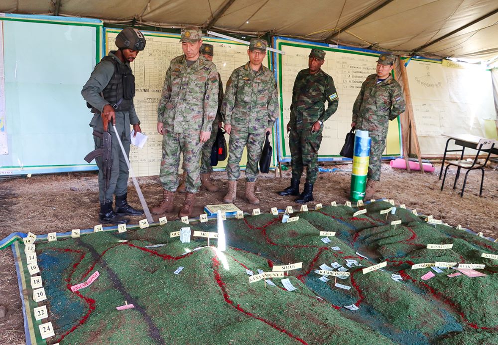 On Thursday morning, the PLA delegation toured the Combat Training Centre in Gabiro, Eastern Province. 