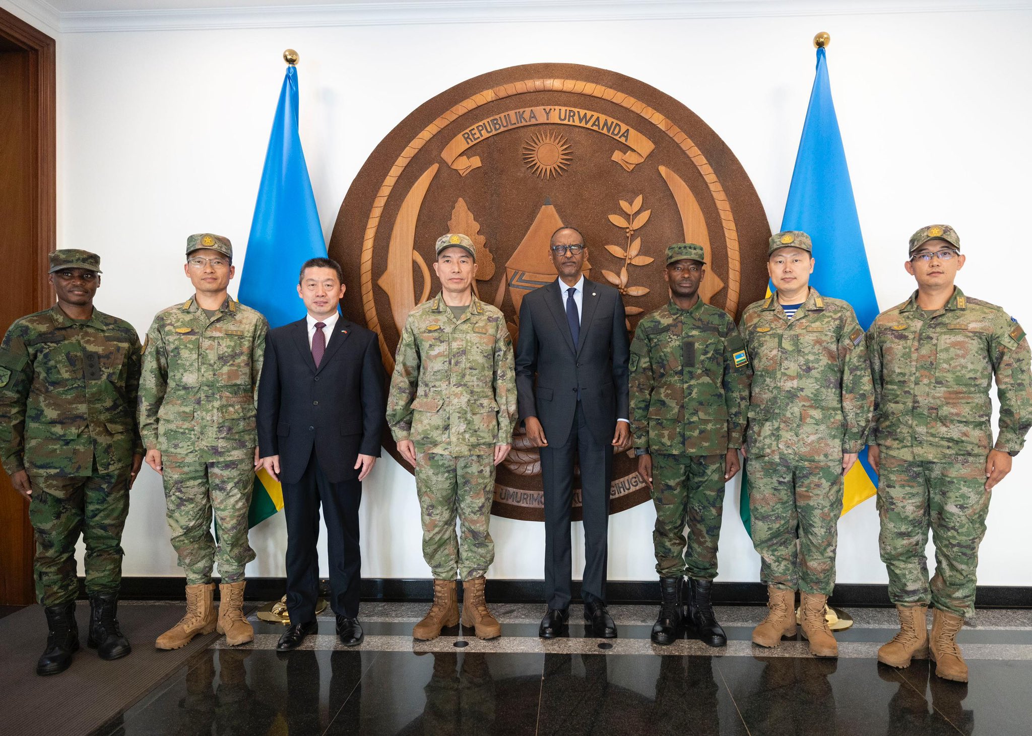 Also present, was Chinese Ambassador to Rwanda, Wang Xuekun and RDF Chief of Defence Staff, Gen MK Mubarakh  Muganga.  