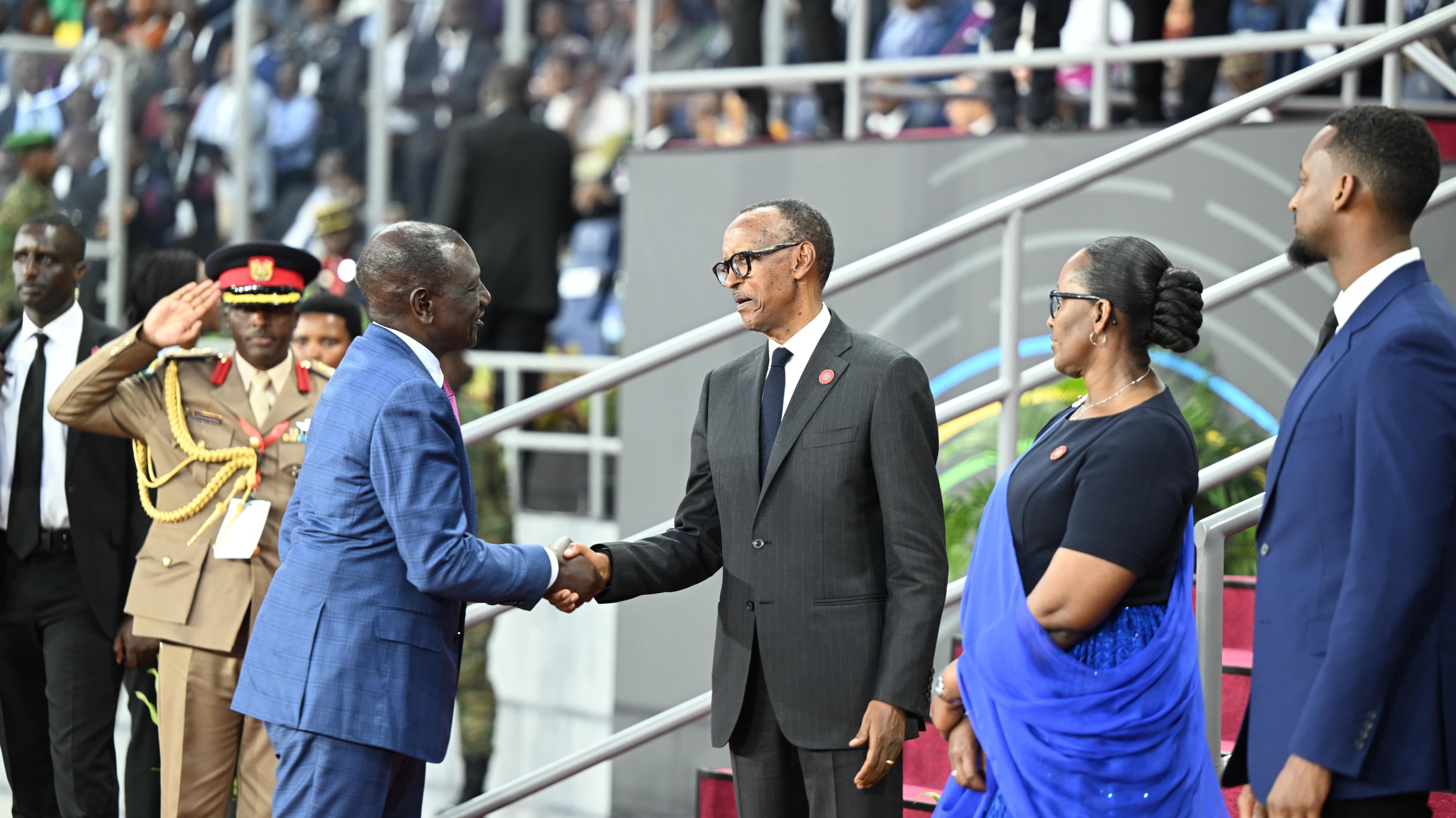 President Ruto was among more than 20 Heads of State who attended Kagame’s inauguration for a fourth term at Amahoro Stadium.