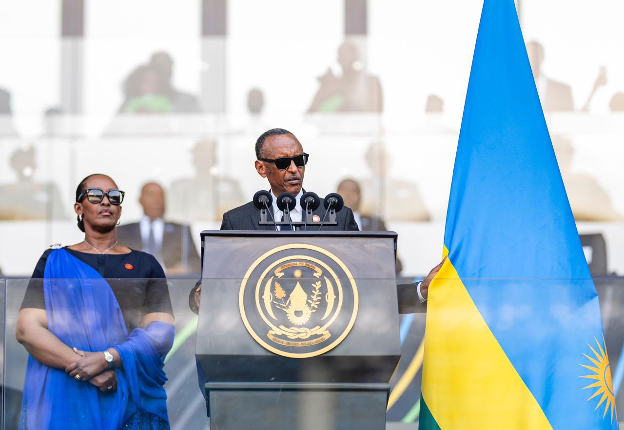President Paul Kagame addresses thousands of citizens and friends of Rwanda who gathered at Amahoro Stadium for his fourth-term inauguration.