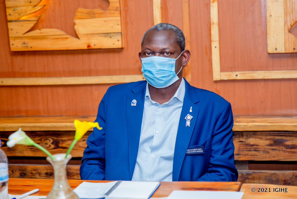 The Governor of Rotary Club District 9150, Edgard Cyr Tougouma who is on a visit to Rwanda from 4th to 9th August 2021 also attended the meeting. 