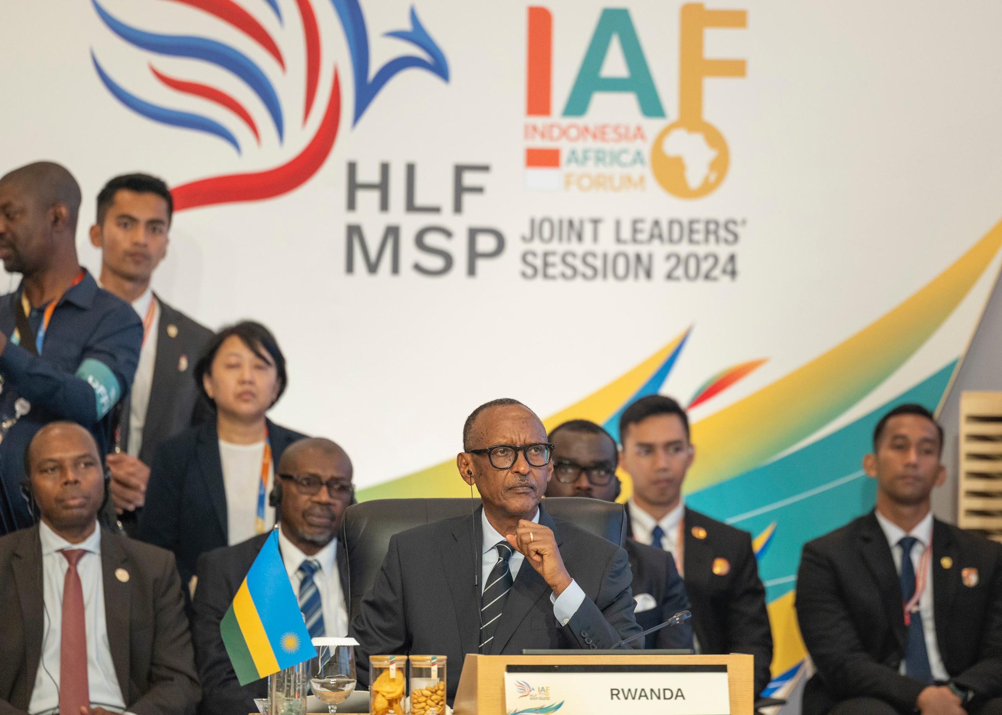President Kagame makes his remarks during the 2nd Indonesia-Africa Forum (IAF) in Bali, Indonesia.